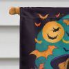 Lakeland Terrier Witchy Halloween House Flag Large Porch Sleeve Pole Decorative Outside Yard Banner Artwork Wall Hanging, Polyester, House Size