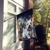 Westie Spooky Halloween House Flag Large Porch Sleeve Pole Decorative Outside Yard Banner Artwork Wall Hanging, Polyester, House Size, Multicolor