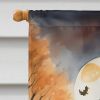 Poodle Spooky Halloween House Flag Large Porch Sleeve Pole Decorative Outside Yard Banner Artwork Wall Hanging, Polyester, House Size, Multicolor