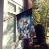 Siberian Husky Spooky Halloween House Flag Large Porch Sleeve Pole Decorative Outside Yard Banner Artwork Wall Hanging, Polyester, House Size