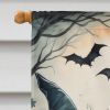 Witches Spooky Halloween House Flag Large Porch Sleeve Pole Decorative Outside Yard Banner Artwork Wall Hanging, Polyester, House Size, Multicolor