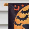 Basenji Witchy Halloween House Flag Large Porch Sleeve Pole Decorative Outside Yard Banner Artwork Wall Hanging, Polyester, House Size, Multicolor