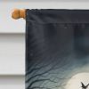 Beagle Spooky Halloween House Flag Large Porch Sleeve Pole Decorative Outside Yard Banner Artwork Wall Hanging, Polyester, House Size, Multicolor