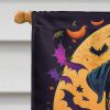 Rottweiler Witchy Halloween House Flag Large Porch Sleeve Pole Decorative Outside Yard Banner Artwork Wall Hanging, Polyester, House Size, Multicolor