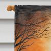 Afghan Hound Spooky Halloween House Flag Large Porch Sleeve Pole Decorative Outside Yard Banner Artwork Wall Hanging, Polyester, House Size