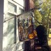 Mummies Spooky Halloween House Flag Large Porch Sleeve Pole Decorative Outside Yard Banner Artwork Wall Hanging, Polyester, House Size, Multicolor