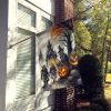 Orcs Spooky Halloween House Flag Large Porch Sleeve Pole Decorative Outside Yard Banner Artwork Wall Hanging, Polyester, House Size, Multicolor