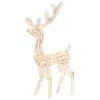 Acrylic Reindeer Christmas Decorations 3 pcs 47.2" Multicolor