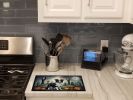 NEW Border Collie Spooky Halloween Glass Cutting Board Decorative Tempered Glass Kitchen Cutting and Serving Board Large Size Chopping Board