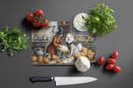 NEW American Eskimo Fall Kitchen Pumpkins Glass Cutting Board Decorative Tempered Glass Kitchen Cutting and Serving Board Large Size Chopping Board