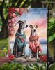 Greyhound Two Hearts Garden Flag Mailbox Flag Decorative Yard Flag Banner Outside Patio Artwork Yard Flower Beds, Garden Size, Multicolor