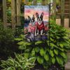 Boston Terrier Two Hearts Garden Flag Mailbox Flag Decorative Yard Flag Banner Outside Patio Artwork Yard Flower Beds, Garden Size, Multicolor