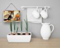 NEW Collie Fall Kitchen Pumpkins Wall or Door Hanging Prints Aluminum Metal Sign Kitchen Wall Bar Bathroom Plaque Home Decor, 8HX12W, Multicolor