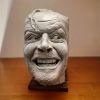 1pc, Halloween Head Decoration Johnny Sculpture Head Resin Desktop Decoration Decoration Book Shelf Sculpture Resin Craft Decoration