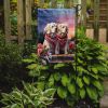 Clumber Spaniel Two Hearts Garden Flag Mailbox Flag Decorative Yard Flag Banner Outside Patio Artwork Yard Flower Beds, Garden Size, Multicolor