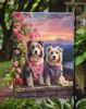 Bearded Collie Two Hearts Garden Flag Mailbox Flag Decorative Yard Flag Banner Outside Patio Artwork Yard Flower Beds, Garden Size, Multicolor