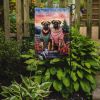 Bullmastiff Two Hearts Garden Flag Mailbox Flag Decorative Yard Flag Banner Outside Patio Artwork Yard Flower Beds, Garden Size, Multicolor