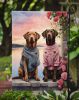 Chesapeake Bay Retriever Two Hearts Garden Flag Mailbox Flag Decorative Yard Flag Banner Outside Patio Artwork Yard Flower Beds, Garden Size