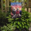 American Eskimo Two Hearts Garden Flag Mailbox Flag Decorative Yard Flag Banner Outside Patio Artwork Yard Flower Beds, Garden Size, Multicolor