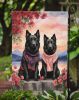 Belgian Sheepdog Two Hearts Garden Flag Mailbox Flag Decorative Yard Flag Banner Outside Patio Artwork Yard Flower Beds, Garden Size, Multicolor