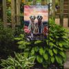 English Setter Two Hearts Garden Flag Mailbox Flag Decorative Yard Flag Banner Outside Patio Artwork Yard Flower Beds, Garden Size, Multicolor