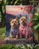 Cairn Terrier Two Hearts Garden Flag Mailbox Flag Decorative Yard Flag Banner Outside Patio Artwork Yard Flower Beds, Garden Size, Multicolor