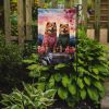 Chow Chow Two Hearts Garden Flag Mailbox Flag Decorative Yard Flag Banner Outside Patio Artwork Yard Flower Beds, Garden Size, Multicolor