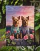 Australian Terrier Two Hearts Garden Flag Mailbox Flag Decorative Yard Flag Banner Outside Patio Artwork Yard Flower Beds, Garden Size, Multicolor