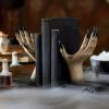 2pcs/set Witchy Hand Book Stand, Halloween Resin Witch Hand Bookcase Decoration