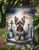 Yorkshire Terrier Spooky Halloween Garden Flag Mailbox Flag Decorative Yard Flag Banner Outside Patio Artwork Yard Flower Beds, Garden Size