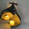 Halloween Ornament 2022,Bat Light Candlestick Bat Candle Wall Hanging Candlestick Halloween Resin Ornament (Candle Not Included)