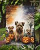 Norfolk Terrier Spooky Halloween Garden Flag Mailbox Flag Decorative Yard Flag Banner Outside Patio Artwork Yard Flower Beds, Garden Size, Multicolor