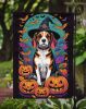 Beagle Witchy Halloween Garden Flag Mailbox Flag Decorative Yard Flag Banner Outside Patio Artwork Yard Flower Beds, Garden Size, Multicolor