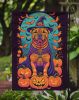 Shar Pei Witchy Halloween Garden Flag Mailbox Flag Decorative Yard Flag Banner Outside Patio Artwork Yard Flower Beds, Garden Size, Multicolor