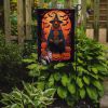 Bloodhound Witchy Halloween Garden Flag Mailbox Flag Decorative Yard Flag Banner Outside Patio Artwork Yard Flower Beds, Garden Size, Multicolor