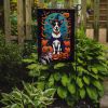 Jack Russell Terrier Witchy Halloween Garden Flag Mailbox Flag Decorative Yard Flag Banner Outside Patio Artwork Yard Flower Beds, Garden Size