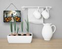 NEW Marigold Spooky Halloween Wall or Door Hanging Prints Aluminum Metal Sign Kitchen Wall Bar Bathroom Plaque Home Decor, 8HX12W, Multicolor