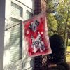 Dalmatian My Valentine House Flag Large Porch Sleeve Pole Decorative Outside Yard Banner Artwork Wall Hanging, Polyester, House Size, Multicolor