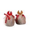 2Pcs Christmas Antler Bag Christmas Halloween Candy Bag, Velvet Drawstring Candy Bag 5x6 Inch