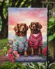 Sussex Spaniel Two Hearts Garden Flag Mailbox Flag Decorative Yard Flag Banner Outside Patio Artwork Yard Flower Beds, Garden Size, Multicolor