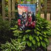 Siberian Husky Two Hearts Garden Flag Mailbox Flag Decorative Yard Flag Banner Outside Patio Artwork Yard Flower Beds, Garden Size, Multicolor