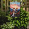 Shiba Inu Two Hearts Garden Flag Mailbox Flag Decorative Yard Flag Banner Outside Patio Artwork Yard Flower Beds, Garden Size, Multicolor