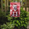 American Bulldog My Valentine Garden Flag Mailbox Flag Decorative Yard Flag Banner Outside Patio Artwork Yard Flower Beds, Garden Size, Multicolor