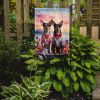 Rat Terrier Two Hearts Garden Flag Mailbox Flag Decorative Yard Flag Banner Outside Patio Artwork Yard Flower Beds, Garden Size, Multicolor