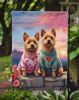Norwich Terrier Two Hearts Garden Flag Mailbox Flag Decorative Yard Flag Banner Outside Patio Artwork Yard Flower Beds, Garden Size, Multicolor