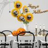 3pcs Halloween Decorations Sunflower Skull Garden Artificial Flower Decoration