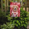 Golden Retriever My Valentine Garden Flag Mailbox Flag Decorative Yard Flag Banner Outside Patio Artwork Yard Flower Beds, Garden Size, Multicolor