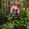 Keeshond Two Hearts Garden Flag Mailbox Flag Decorative Yard Flag Banner Outside Patio Artwork Yard Flower Beds, Garden Size, Multicolor