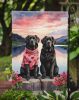 Newfoundland Two Hearts Garden Flag Mailbox Flag Decorative Yard Flag Banner Outside Patio Artwork Yard Flower Beds, Garden Size, Multicolor