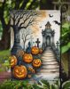 Marigold Spooky Halloween Garden Flag Mailbox Flag Decorative Yard Flag Banner Outside Patio Artwork Yard Flower Beds, Garden Size, Multicolor